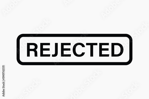 Bold rejected stamp graphic vector