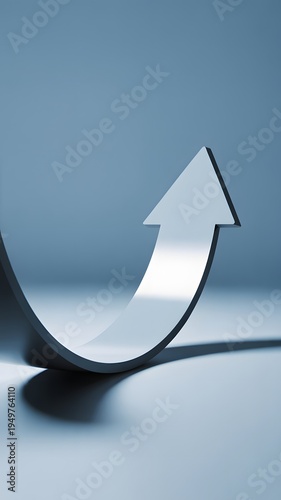Upward Arrow Symbol Representing Growth Success And Positive Trend In Business And Finance Concept