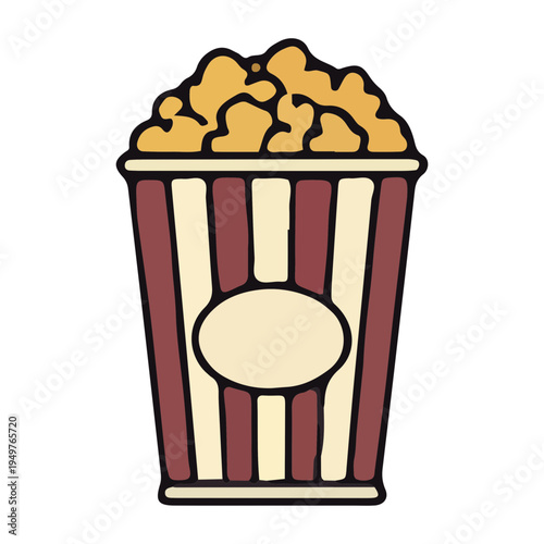 Popcorn Bucket Illustration