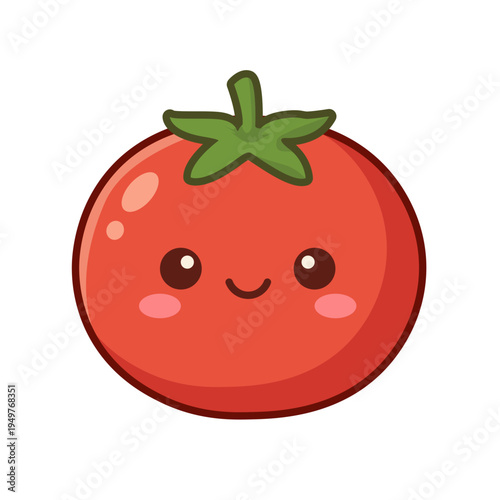 Cute Kawaii Tomato Character