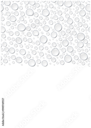 上部に広がる水滴の縦長背景 雫テクスチャ ベクター