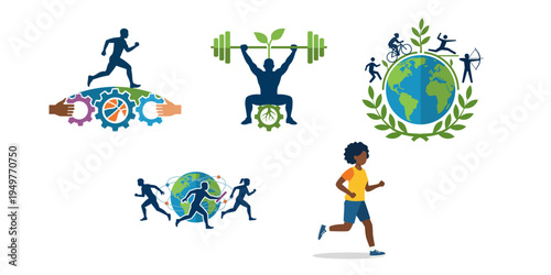 Sports and Wellness Icons Set