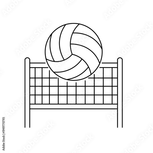 Volleyball Net and Ball Icon