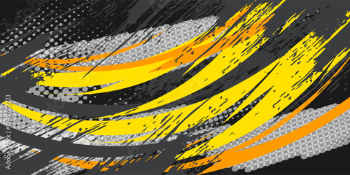 PrintCar wrap decal design vector, custom livery race rally car vehicle sticker and tinting.