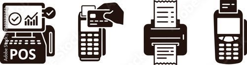 Illustration of various point of sale and transaction processing devices