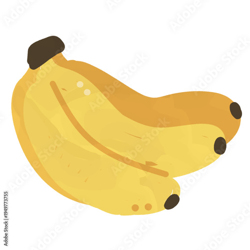 バナナの手描き風イラスト