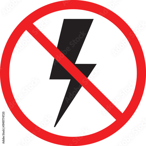 No Flash Photography sign symbol for Preservation and Safety  isolated on white background