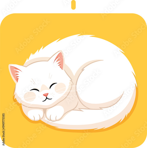 A cute cartoon vector illustration of a black kitten playing with a ball and a funny domestic mouse character in a creative art design featuring a furry feline tail
