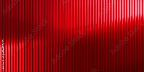 Red abstract background featuring a striped theater curtain pattern with light lines on velvet fabric texture for a cinema stage backdrop illustration