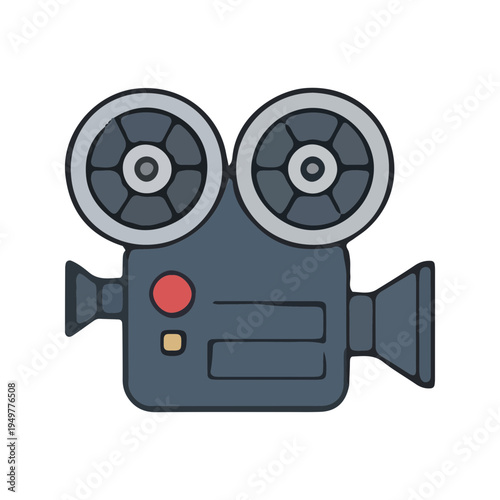 Vintage Movie Camera Icon