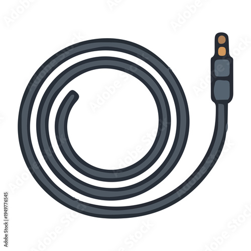 Coiled Audio Cable Icon