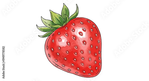 Obraz na plátně fresh ripe strawberry isolated on white background