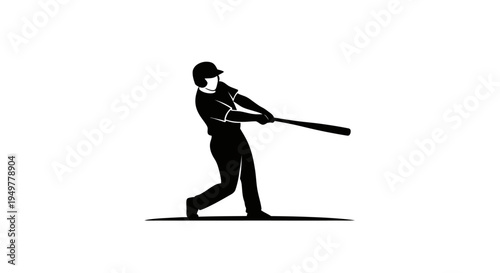 Baseball player swinging a bat.
