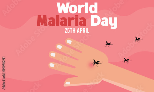 World malaria day design concept image for warning against malaria.