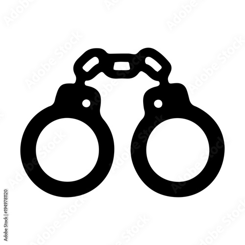 Handcuffs Icon Silhouette