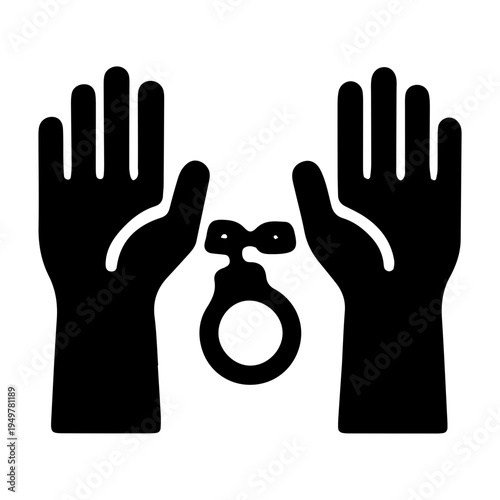 Hands Up Arrest Icon