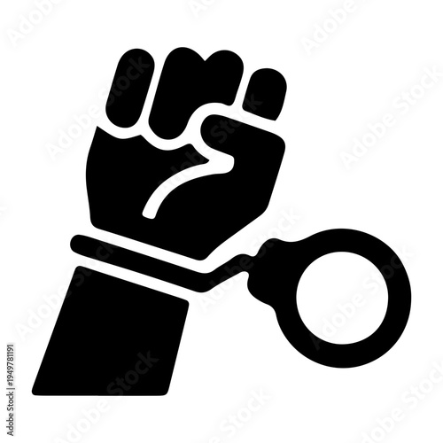 Fist with Handcuffs Icon