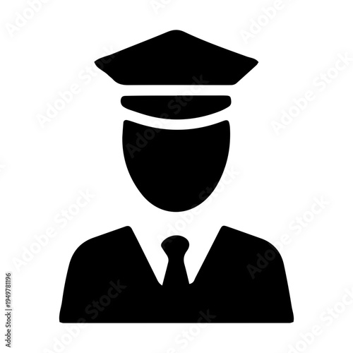 Security Guard Icon Silhouette