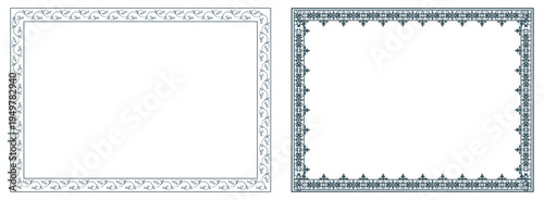 Certificate border frame ornamental design collection