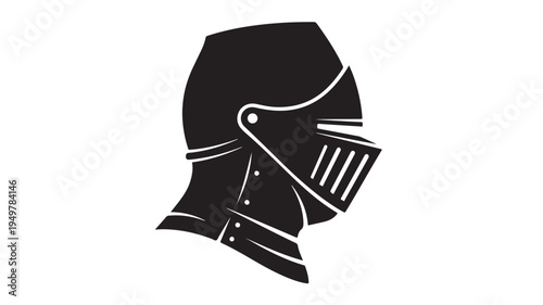 Medieval knight's helmet on display in a historical museum setting indoors