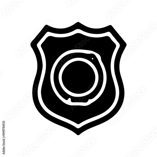 Police Badge Icon Silhouette