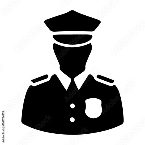 Police Officer Icon Silhouette
