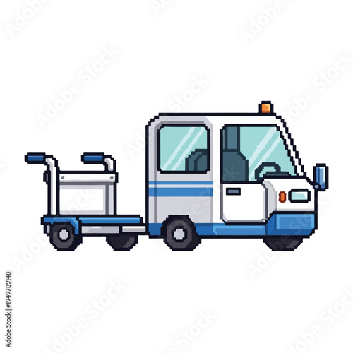 Airport baggage cart and tug airport service vehicle