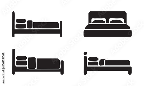 Bedroom Furniture and Bed Silhouette Collection