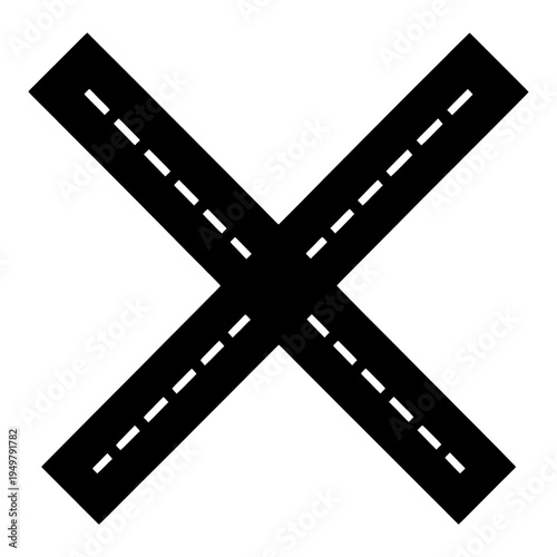 Crossed Out Line Icon With Check Marks