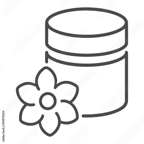 Flower Pot Line UI Icon