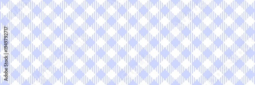Blue pastel gingham checkered pattern background. Seamless soft purple and white diagonal plaid texture for fabric, tablecloth, wrapping paper, and cute aesthetic wallpaper design.