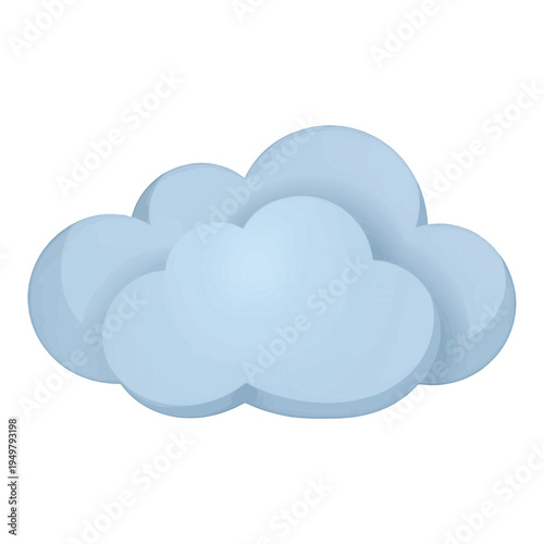Light Blue Cloud 3D Icon