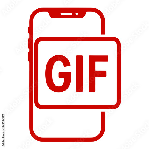 Red Animated GIF Badge On Phone UI Icon