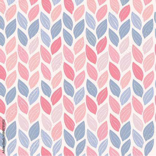 Seamless knit pattern with soft pink and blue yarn texture, resembling a cozy wool sweater fabric, perfect for textiles and crafts