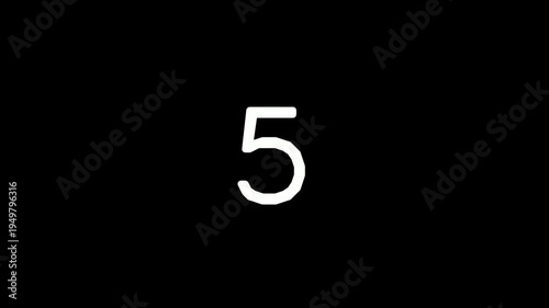 4K countdown from 10 to 1 with dynamic zoom in effect