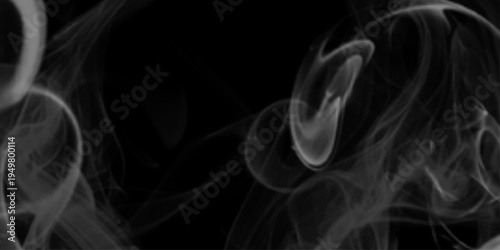 Abstract beautiful smoke on a black background,  colourful abstract white fog minimalistic background,  swirling movement of white smoke group abstract line.