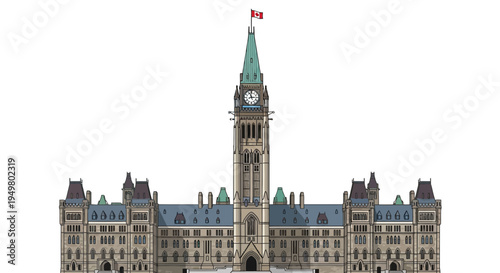 Canadian Parliament Building, Ottawa, Canada - Iconic Government Landmark