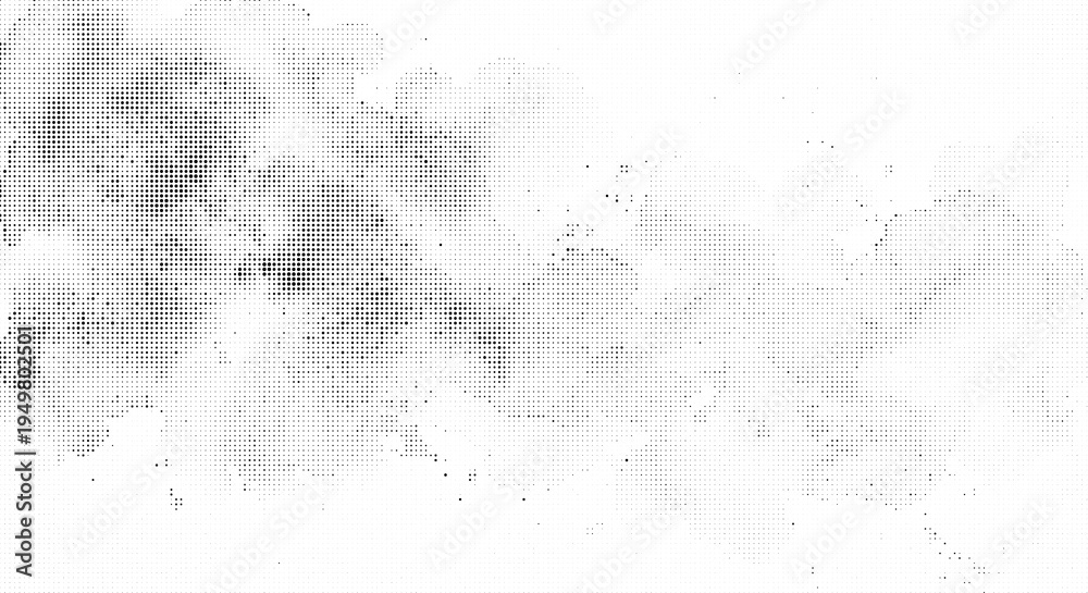 Fototapeta premium Halftone Texture isolated on Transparent Background, halftone dots pattern, print texture overlay.