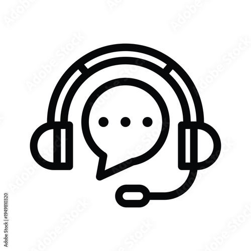 live chat line icon illustration vector graphic.eps
