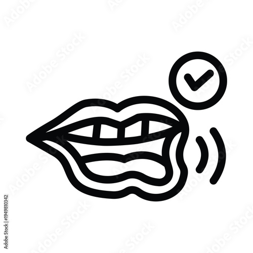 26 pronunciation line icon illustration vector graphic.eps