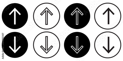 Up and down arrow flat style. Vector illustration icon isolated on white background. up and down arrow set EPS10