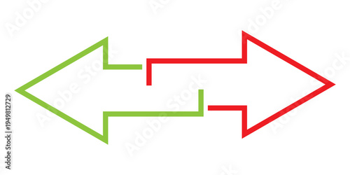 Up and down arrow icon vector. Transfer arrows icon. graphic icon. Upload and download arrow icon EPS10