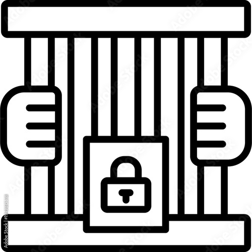 Jail Cell line icon