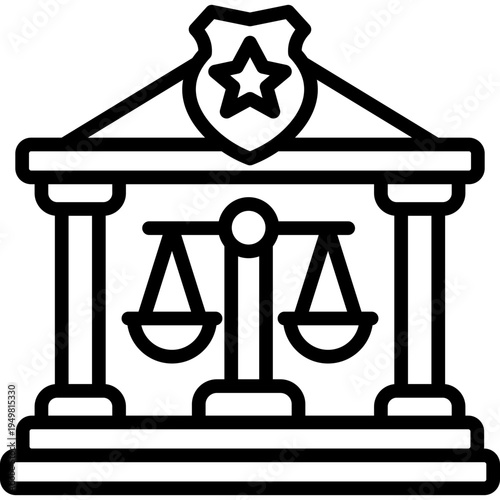 Court Justice line icon