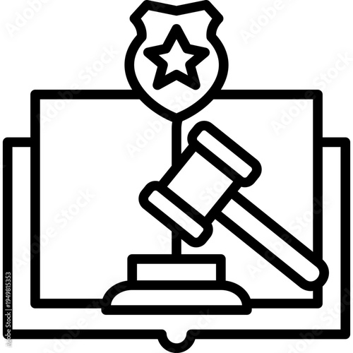 Criminal Law line icon