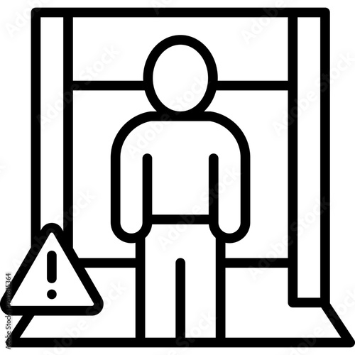 Security Control line icon