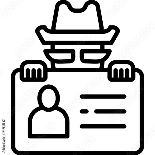 Identity Theft line icon