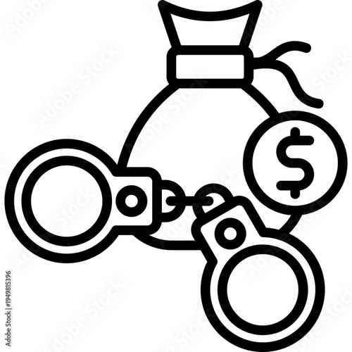 Financial Crime line icon