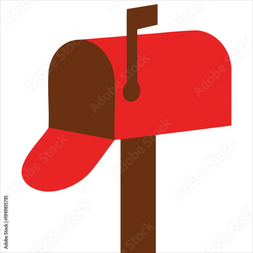 Detailed illustration of classic mailbox for postal service themes