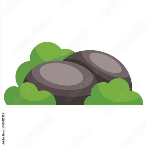 Simple illustration of natural stone for geological concepts